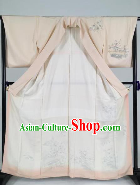 Japan Traditional Printing Kimono Furisode Kimono Ancient Yukata Dress Formal Costume for Women