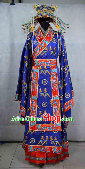 Chinese Ming Dynasty Empress Costume Ancient Palace Lady Embroidered Dress and Headpiece for Women