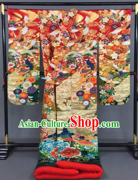 Ancient Japanese Wedding Garment Palace Iromuji Furisode Kimonos Traditional Yukata Dress Costume for Women