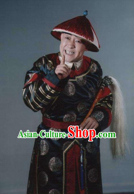 Traditional Chinese Ancient Costume China Qing Dynasty Palace Eunuch Clothing for Men