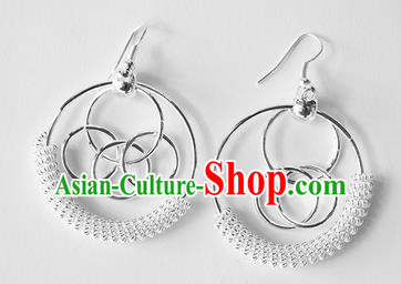 Traditional Chinese Miao Nationality Earrings Hmong Accessories Eardrop for Women