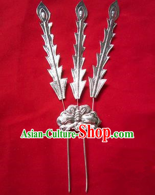 Traditional Chinese Miao Nationality Hair Accessories Hairpins Headwear Hmong Hair Clip for Women