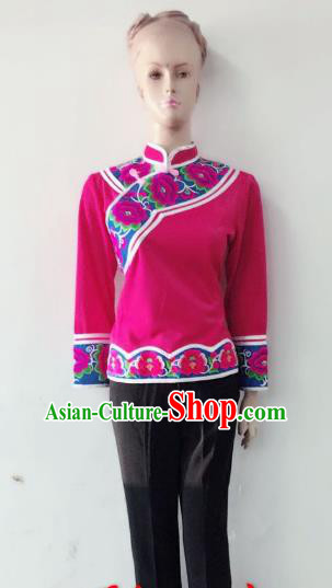 Traditional Chinese Miao Nationality Dance Clothing Hmong Ethnic Minority Costumes and Headwear