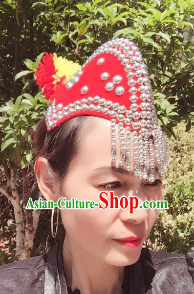 Traditional Chinese Miao Nationality Dance Clothing Hmong Ethnic Minority Costumes and Headwear