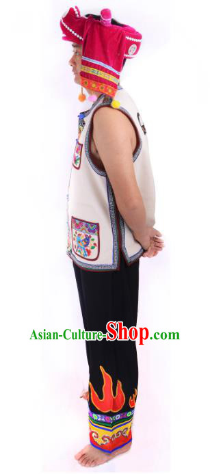 Traditional Chinese Miao Nationality Dance Clothing Hmong Ethnic Minority Costumes and Headwear