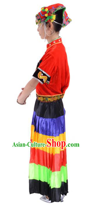 Traditional Chinese Miao Nationality Dance Clothing Hmong Ethnic Minority Costumes and Headwear