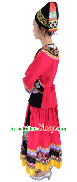 Traditional Chinese Miao Nationality Dance Clothing Hmong Ethnic Minority Costumes and Headwear