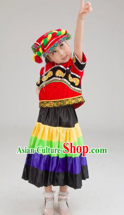 Traditional Chinese Miao Nationality Dance Clothing Hmong Ethnic Minority Costumes and Headwear