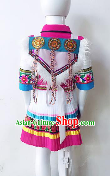 Traditional Chinese Miao Nationality Dance Clothing Hmong Ethnic Minority Costumes and Headwear