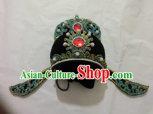 Traditional Chinese Beijing Opera Niche Hair Accessories Peking Opera Scholar Black Hats Headwear