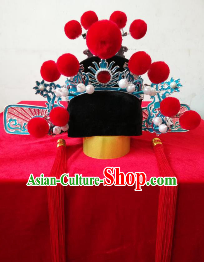 Traditional Chinese Beijing Opera Niche Hair Accessories Peking Opera Lang Scholar Hats Headwear