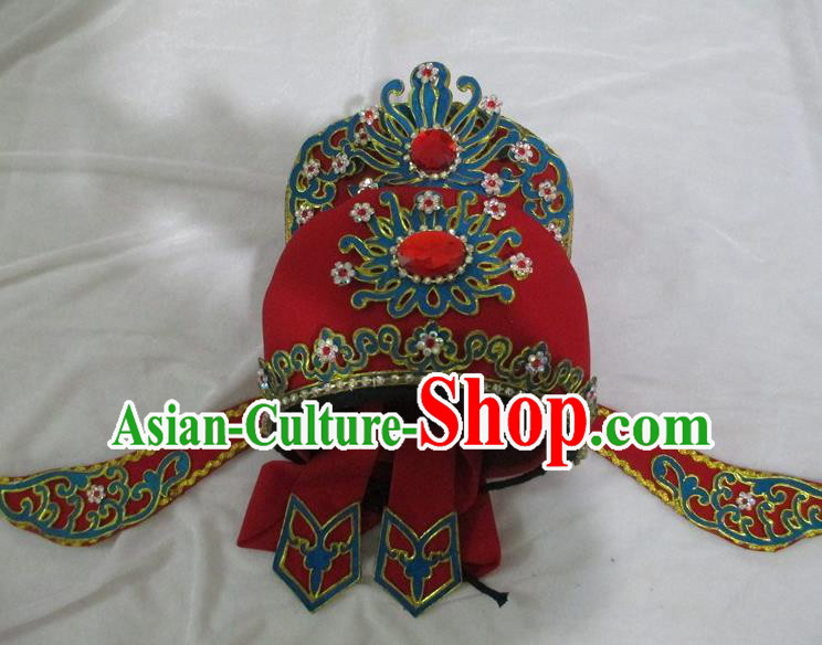 Traditional Chinese Beijing Opera Niche Hair Accessories Peking Opera Young Men White Hats Headwear