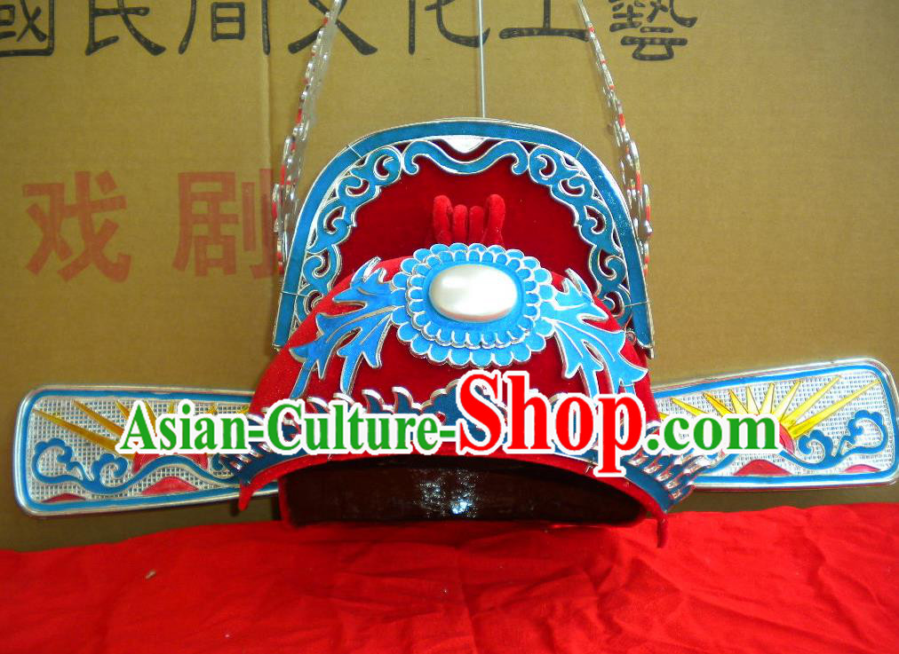 Traditional Chinese Beijing Opera Niche Hair Accessories Peking Opera Bridegroom Red Hats Headwear