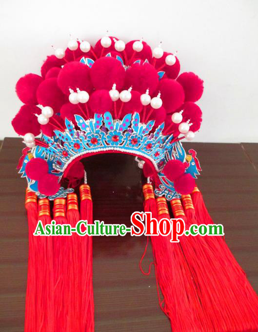 Traditional Chinese Beijing Opera Hair Accessories Bride Phoenix Coronet Peking Opera Actress Headwear