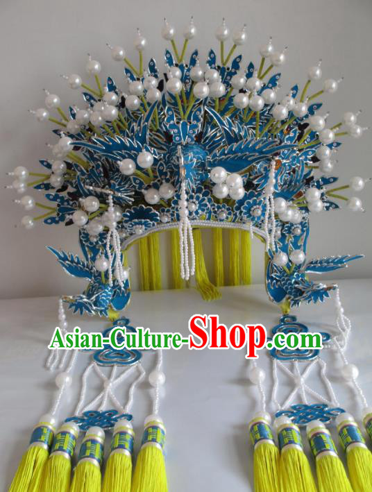 Traditional Chinese Beijing Opera Phoenix Coronet Hair Accessories Female Headgear Peking Opera Actress Headwear