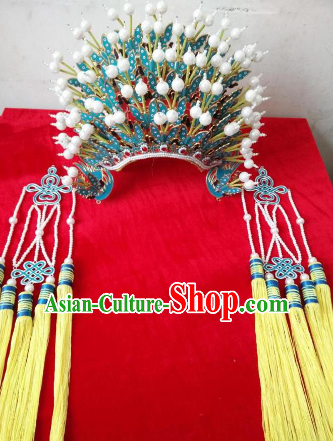 Traditional Chinese Beijing Opera Bride Phoenix Coronet Hair Accessories Female Headgear Peking Opera Actress Headwear