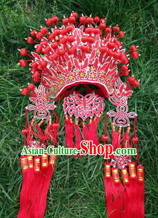 Traditional Chinese Beijing Opera Bride Butterfly Phoenix Coronet Peking Opera Actress Headwear