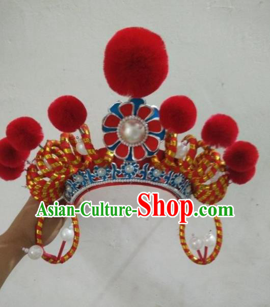 Traditional Chinese Beijing Opera Martial Arts Female Hats Peking Opera Actress Headwear