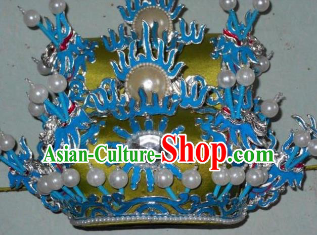 Traditional Chinese Beijing Opera Prime Minister Hair Accessories Peking Opera Chancellor Green Hats Headwear