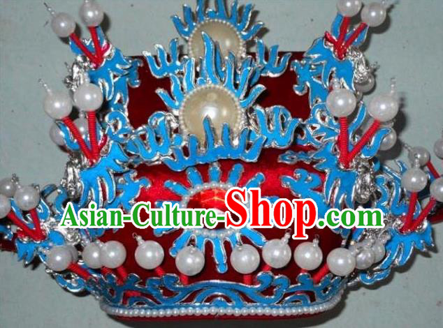 Traditional Chinese Beijing Opera Prime Minister Hair Accessories Peking Opera Chancellor Red Hats Headwear