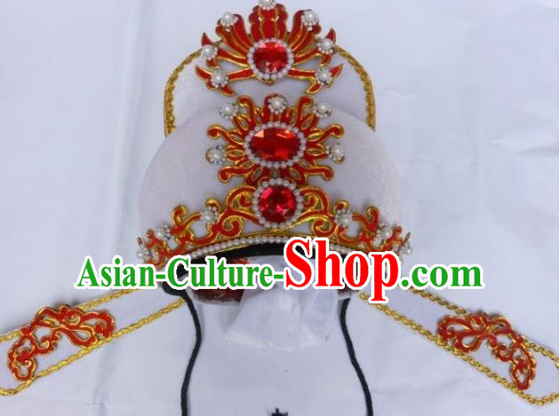 Traditional Chinese Beijing Opera Scholar White Hats Peking Opera Niche Headwear