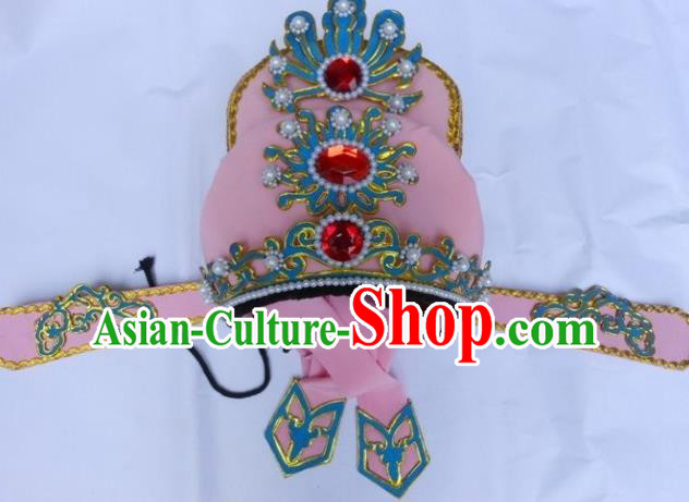 Traditional Chinese Beijing Opera Scholar Pink Hats Peking Opera Niche Headwear