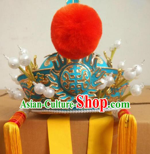 Traditional Chinese Beijing Opera Royal Highness Hats Peking Opera Officer Headwear