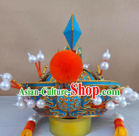 Traditional Chinese Beijing Opera Royal Highness Hats Peking Opera Seignior Headwear