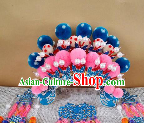 Chinese Traditional Beijing Opera Diva Phoenix Coronet Hair Accessories Peking Opera Actress Hats Headwear