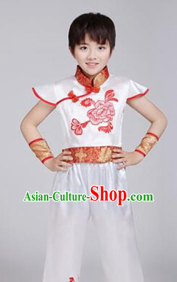 Traditional Chinese Classical Dance Yangko Costume, Children Folk Dance Chorus Dress for Kids