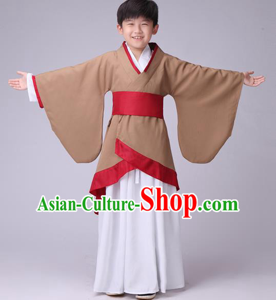 Traditional Chinese Ancient Costume Folk Dance Hanfu Clothing for Kids