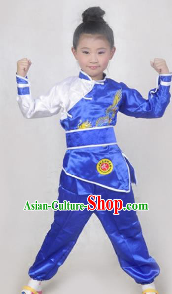 Traditional Chinese Folk Dance Costume, Children Martial Arts Kung Fu Clothing for Kids