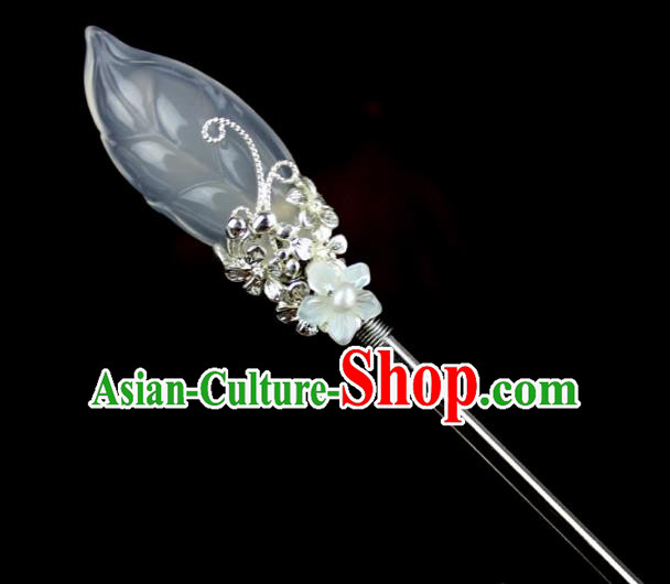 Chinese Ancient Handmade Hair Accessories Jade Hairpin Hair Fascinators Hairpins for Women