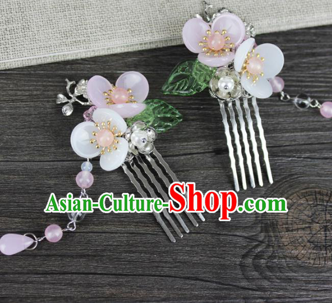 Chinese Ancient Handmade Hair Accessories Flowers Hair Combs Hairpins for Women