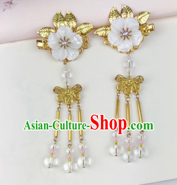 Chinese Ancient Handmade Hair Accessories Golden Hair Sticks Hairpins for Women