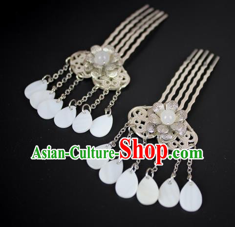 Chinese Ancient Handmade Hair Accessories Tassel Hair Combs Hairpins for Women