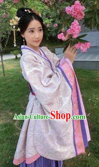 Chinese Han Dynasty Imperial Concubine Hanfu Dress Ancient Palace Lady Traditional Replica Costume for Women