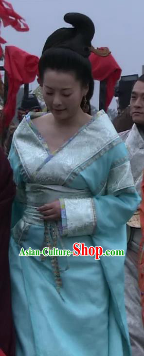 Ancient Traditional Chinese Han Dynasty Queen Mother Wang Zhengjun Hanfu Dress Replica Costume for Women