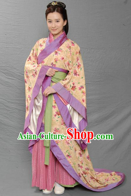 Ancient Chinese Three Kingdoms Period Nobility Lady Hanfu Dress Replica Costume for Women