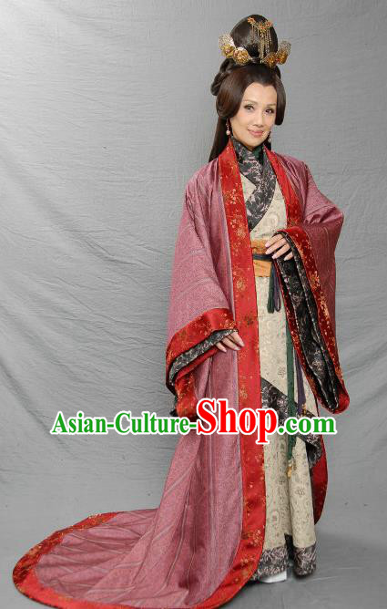 Chinese Ancient Eastern Han Dynasty Duke Liu Biao Marquise Hanfu Dress Replica Costume for Women