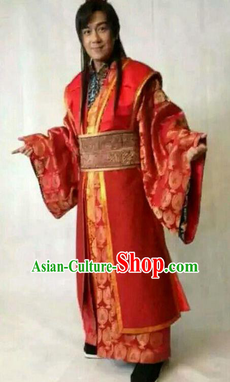 Traditional Chinese Wei and Jin Dynasties Medical Scientist Physician Huangpu Mi Wedding Replica Costume for Men