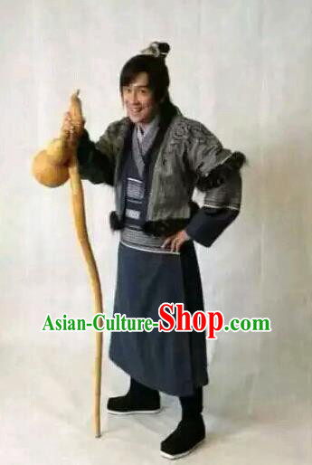Traditional Chinese Wei and Jin Dynasties Medical Scientist Physician Huangpu Mi Replica Costume for Men
