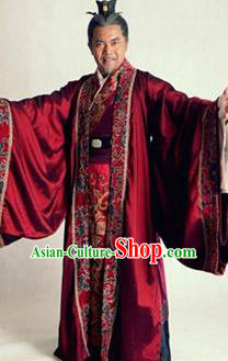 Traditional Chinese Wei and Jin Dynasties Swordsman Grand Commandant Sima Kui Replica Costume for Men