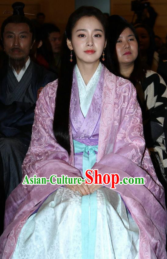 Chinese Ancient Wei and Jin Dynasties Nobility Lady Chi Xuan Wife of Wang Xizhi Replica Costume for Women