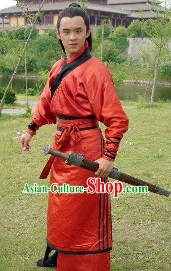 Traditional Chinese Han Dynasty Military Officer General Huo Qubing Replica Costume for Men