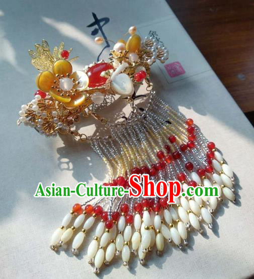 Chinese Handmade Ancient Hair Accessories Tassel Hair Stick Classical Hanfu Hairpins for Women