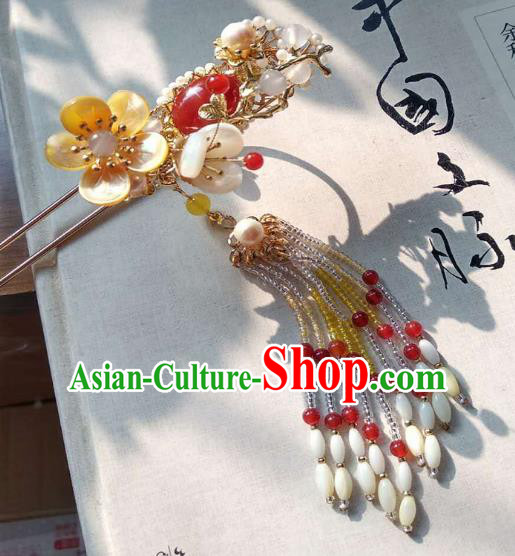 Chinese Handmade Ancient Hair Accessories Tassel Step Shake Classical Hanfu Hairpins for Women