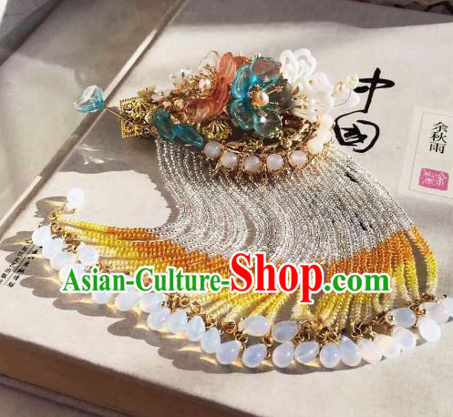 Chinese Handmade Ancient Hair Accessories Tassel Hair Stick Classical Hanfu Hairpins for Women