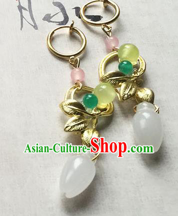 Chinese Ancient Handmade Accessories Hanfu Earrings for Women