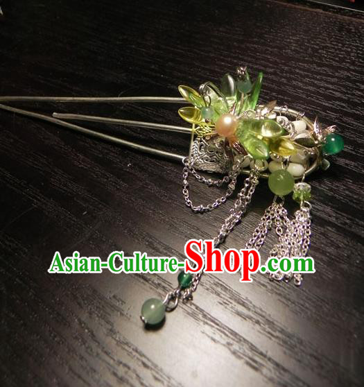 Chinese Handmade Ancient Hair Accessories Tassel Step Shake Classical Hanfu Hairpins for Women